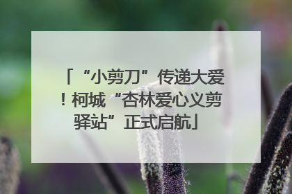 “小剪刀”传递大爱！柯城“杏林爱心义剪驿站”正式启航